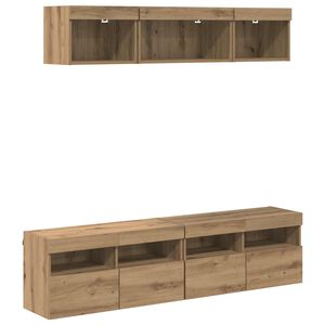 vidaXL &Mu;&omicron;&nu;ά&delta;&epsilon;&sigmaf; &Tau;&omicron;ί&chi;&omicron;&upsilon; &Tau;V &mu;&epsilon; LED 5 pcs Artisan Oak 80 x 30 x 40 &epsilon;&kappa;