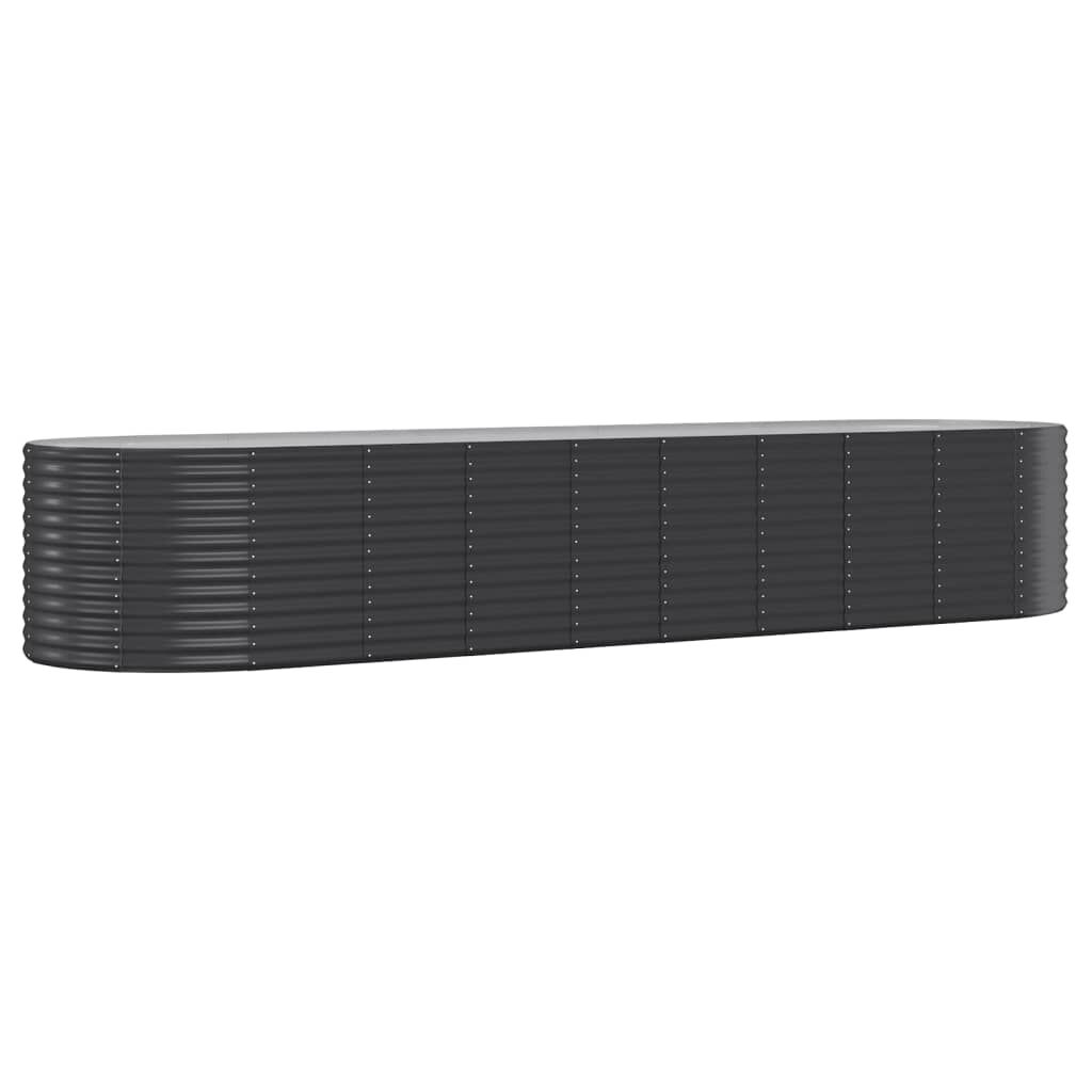vidaXL Ζαρντινιέρα Ανθρακί 396x100x68εκ Ατσάλι με Ηλεκτρ. Βαφή Πούδρας