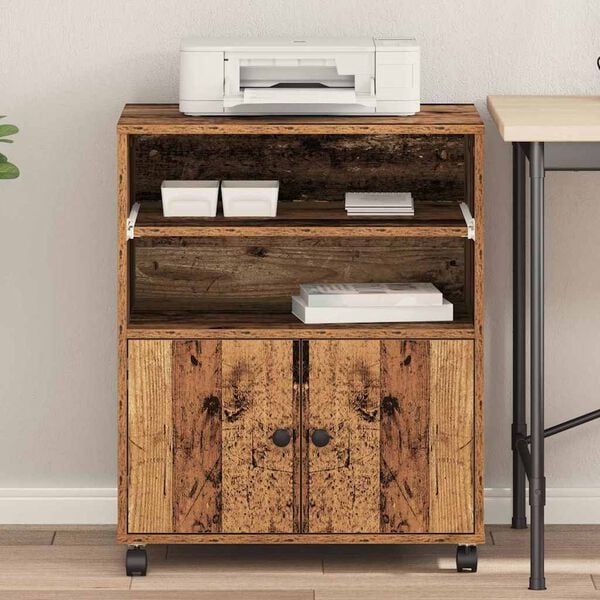 vidaXL Σταντ Εκτυπωτή Παλιό ξύλο 60 x 48 x 74 εκ. Επεξεργασμένο ξύλο