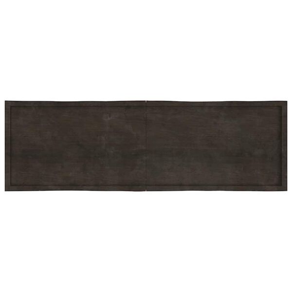 vidaXL Επιφ Τραπεζιού Αν Καφέ 200x60x(2-4)εκ.Ακατέργ. Μασίφ Ξύλο Δρυός