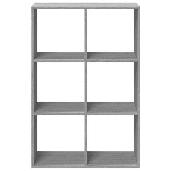 vidaXL Βιβλιοθήκη/Διαχωριστικό Χώρου Γκρι 69,5x29x103,5 εκ. Επεξ. Ξύλο