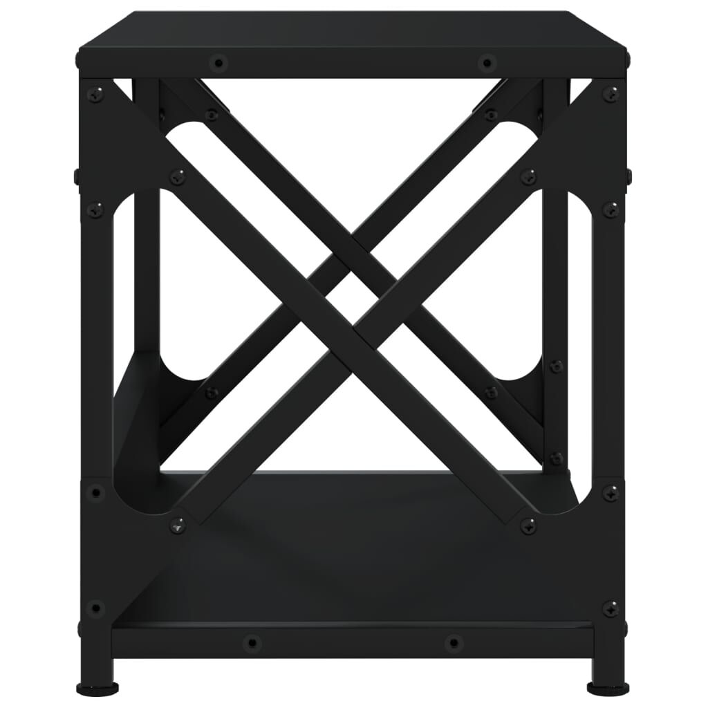 vidaXL Βάση Εκτυπωτή 2 Επιπέδων Μαύρη 44x26x31,5 εκ Επεξεργασμένο Ξύλο