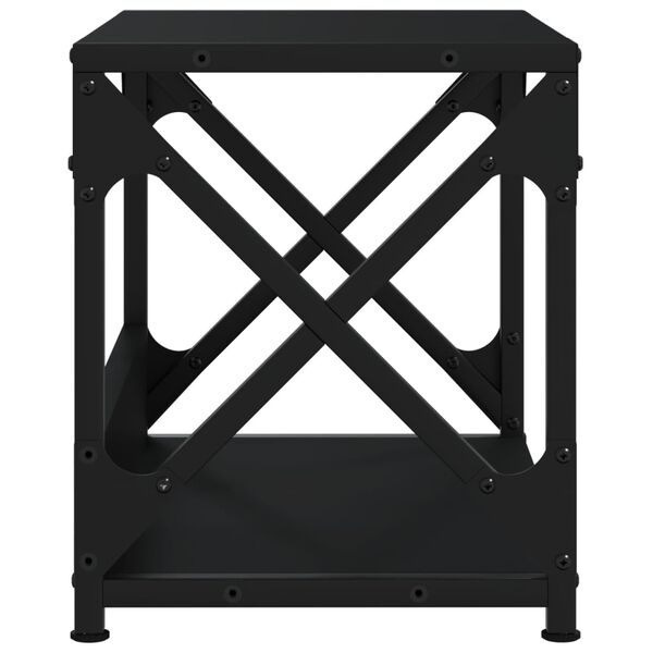 vidaXL Βάση Εκτυπωτή 2 Επιπέδων Μαύρη 44x26x31,5 εκ Επεξεργασμένο Ξύλο