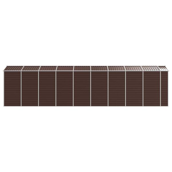 vidaXL Αποθήκη Κήπου Καφέ 191x810x198 εκ. Γαλβανισμένο Ατσάλι