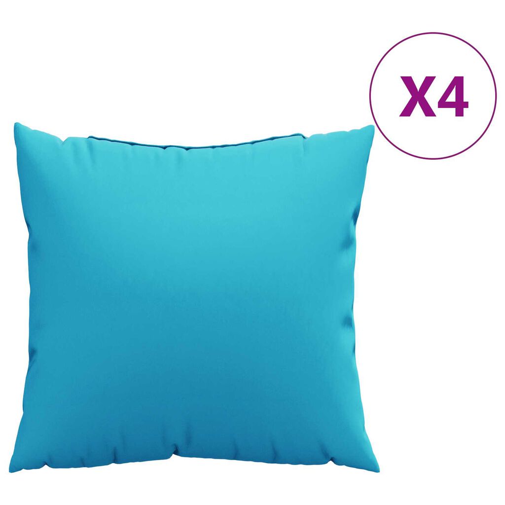 vidaXL Scatter Μαξιλάρια 4 τεμ Τιρκουάζ 40x40 εκ Υφάσμα