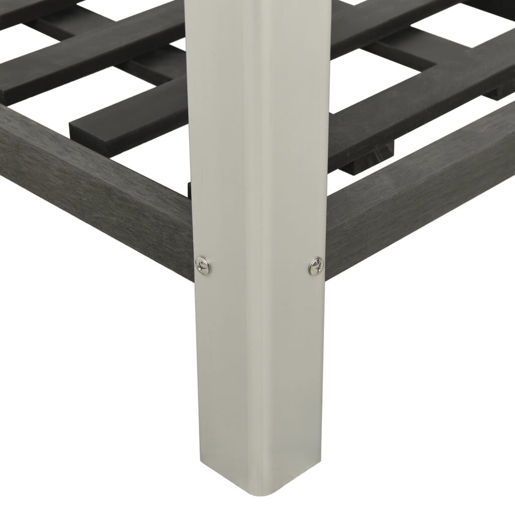 vidaXL Ζαρντινιέρα Υπερυψωμένη με Ράφι Γκρι 50 x 50 x 90 εκ. από WPC