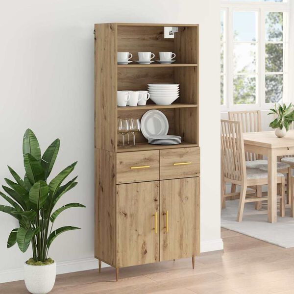 vidaXL Highboard Artisan Oak 69,5 x 34 x 180 &epsilon;&kappa;. &Epsilon;&pi;&epsilon;&xi;&epsilon;&rho;&gamma;&alpha;&sigma;&mu;έ&nu;&omicron; &xi;ύ&lambda;&omicron;