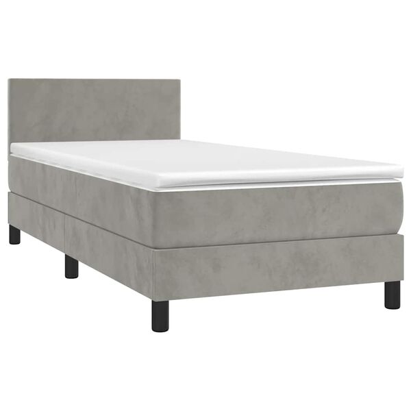 vidaXL &Kappa;&rho;&epsilon;&beta;ά&tau;&iota; Boxspring &mu;&epsilon; &Sigma;&tau;&rho;ώ&mu;&alpha; & LED &Alpha;&nu;.&Gamma;&kappa;&rho;&iota; 80x200 &epsilon;&kappa;. &Beta;&epsilon;&lambda;&omicron;ύ&delta;&iota;&nu;&omicron;