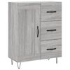 vidaXL Ντουλάπι Γκρι Sonoma 69,5 x 34 x 180 εκ. Επεξεργασμένο Ξύλο