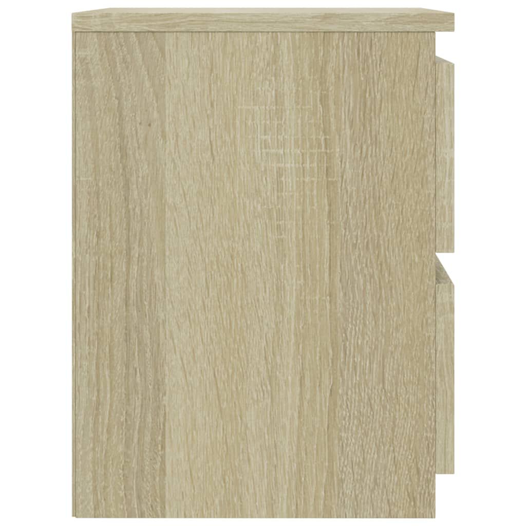 vidaXL Κομοδίνα 2 τεμ. Sonoma Δρυς 30 x 30 x 40 εκ. από Επεξ. Ξύλο