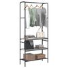 vidaXL Ράφι ρούχων με ράφια Γκρι sonoma 77 x 30 x 171 εκ