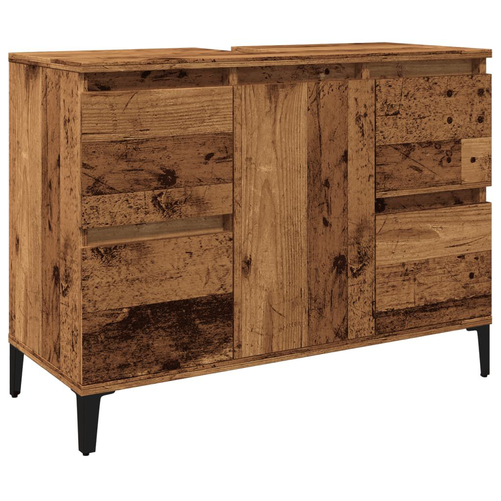 vidaXL Ντουλάπι νιπτήρα Παλιό ξύλο 80x33x60 cm Κατασκευασμένο ξύλο