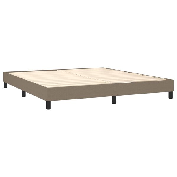 vidaXL &Kappa;&rho;&epsilon;&beta;ά&tau;&iota; Boxspring &mu;&epsilon; &Sigma;&tau;&rho;ώ&mu;&alpha; Taupe 160x200 &epsilon;&kappa;. &Upsilon;&phi;&alpha;&sigma;&mu;ά&tau;&iota;&nu;&omicron;