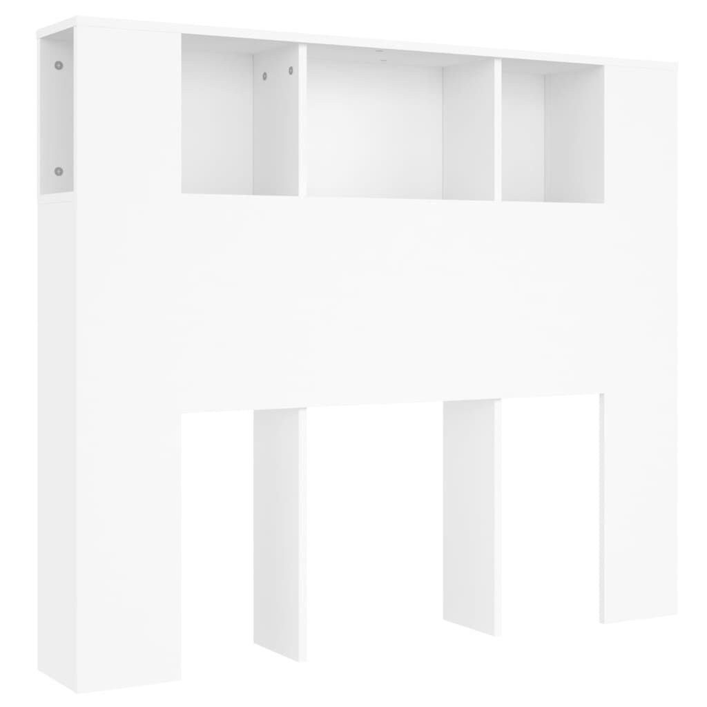 vidaXL Κεφαλάρι Με Αποθηκευτικό Χώρο Λευκό 120x18,5x102,5 εκ.