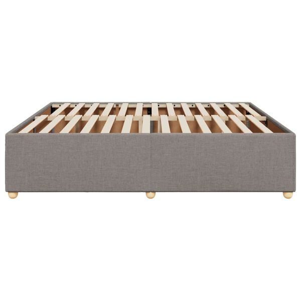 vidaXL Σκελετός Κρεβατιού Χωρίς Στρώμα Taupe 180x200 εκ. Υφασμάτινο