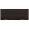 vidaXL Πάγκος Μπάνιου Σκούρο Καφέ 100x40x(2-4) εκ. Επεξεργ. Μασίφ Ξύλο
