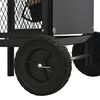 vidaXL Καρότσι Μεταφοράς Καυσόξυλων Μαύρο 30 x 35 x 81 εκ. Ατσάλινο