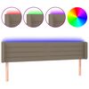 vidaXL Κεφαλάρι Κρεβατιού LED Taupe 203x16x78/88 εκ. Υφασμάτινο