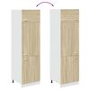 vidaXL Ντουλάπι Ψυγείου "Lyon" Sonoma Δρυς 60x57x207 εκ. από Τεχνητό Ξύλο