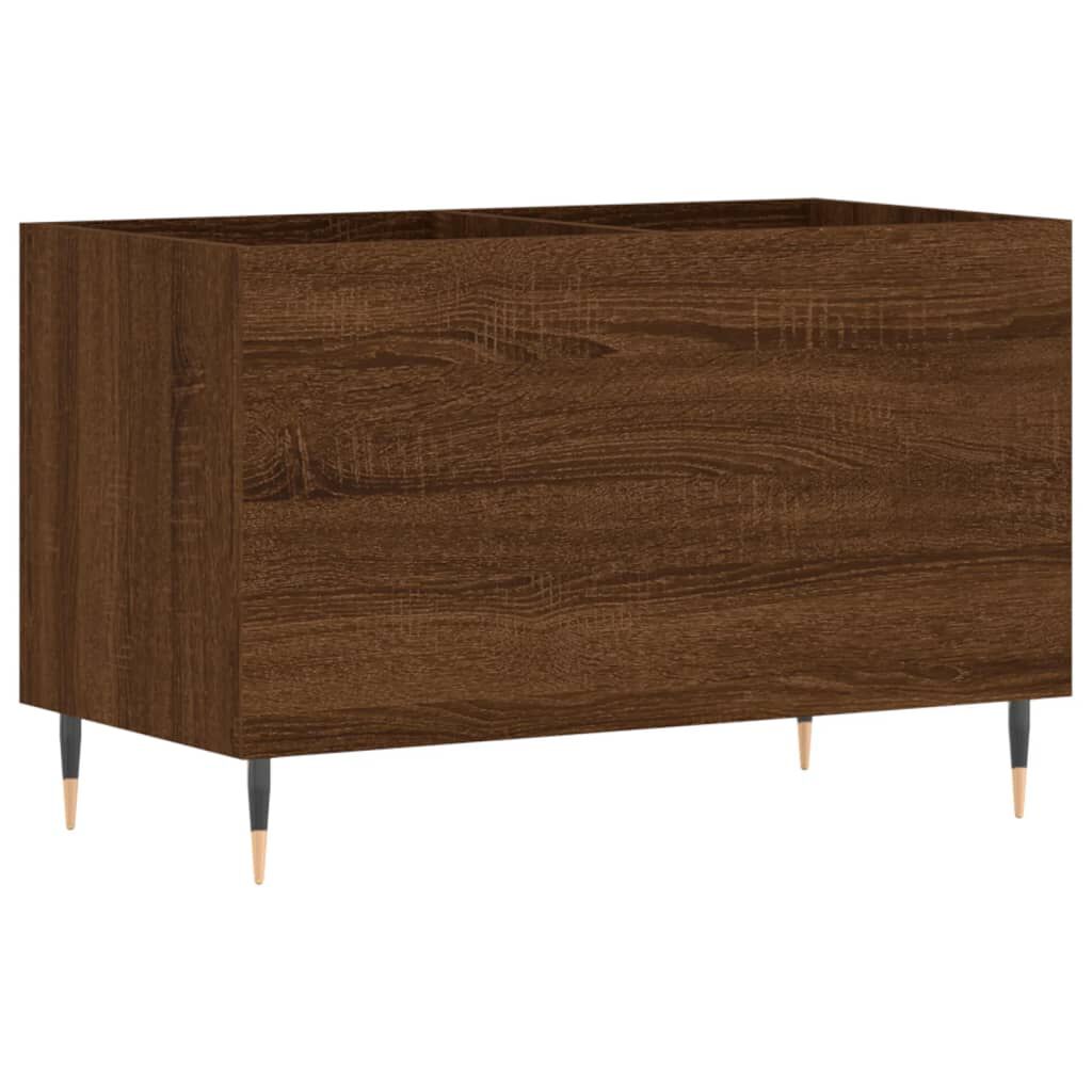 vidaXL Δισκοθήκη Καφέ Δρυς 74,5 x 38 x 48 εκ. από Επεξεργασμένο Ξύλο