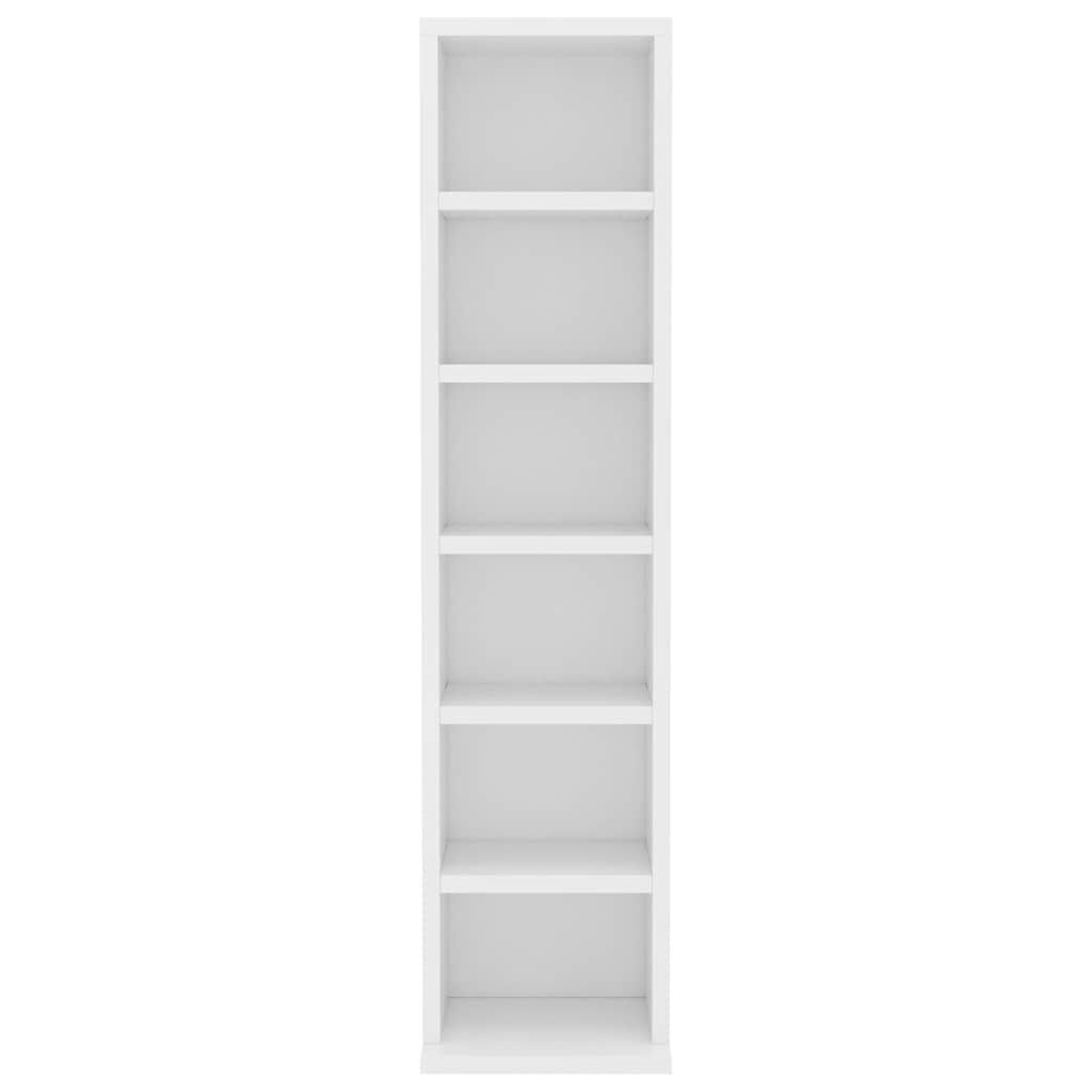 vidaXL Έπιπλο για CD Λευκό 21 x 20 x 88 εκ. από Επεξεργασμένο Ξύλο