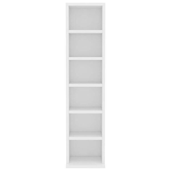 vidaXL Έπιπλο για CD Λευκό 21 x 20 x 88 εκ. από Επεξεργασμένο Ξύλο