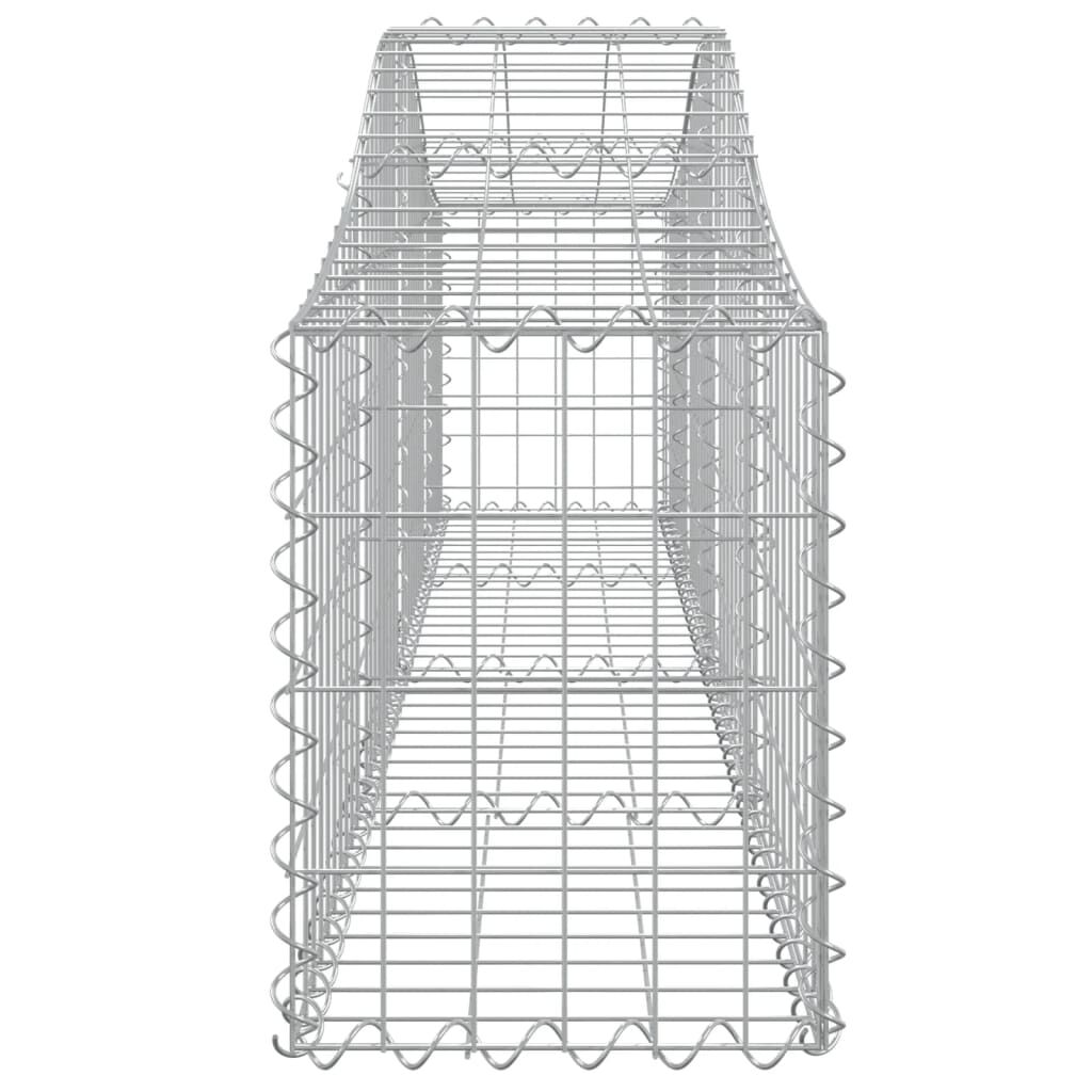 vidaXL Συρματοκιβώτια Τοξωτά 5 τεμ. 200x30x40/60 εκ. Γαλβαν. Ατσάλι