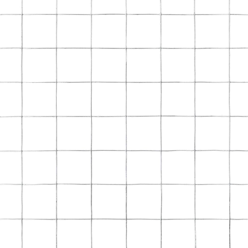 vidaXL Συρματόπλεγμα Κοτετσόσυρμα Ασημί 10 x 1,5 μ. Γαλβαν. Ατσάλι