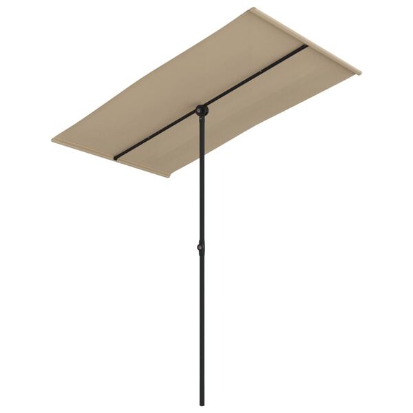 vidaXL Ομπρέλα Κήπου Taupe 180 x 110 εκ. με Ιστό Αλουμινίου