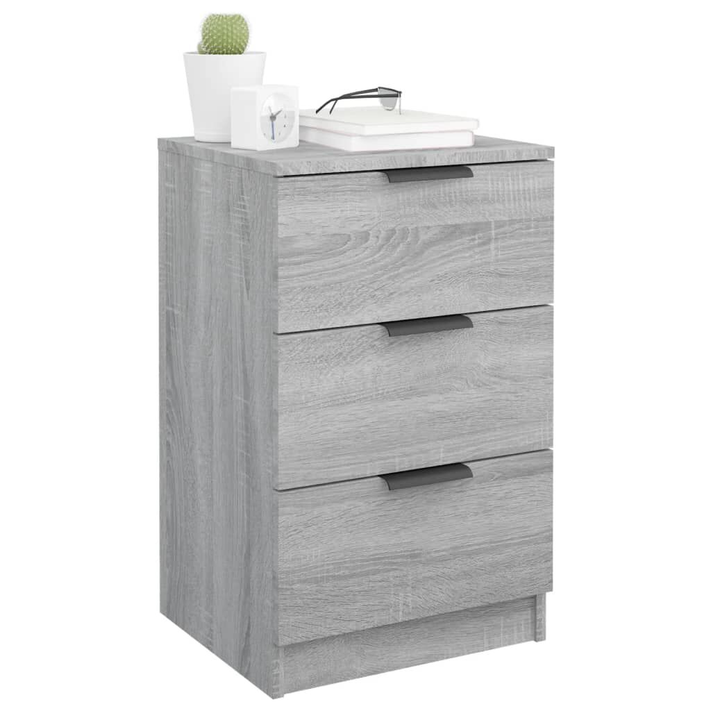 vidaXL Κομοδίνα 2 τεμ. Γκρι Sonoma 40x36x65 εκ.