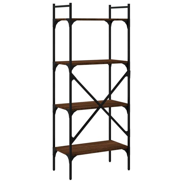 vidaXL Βιβλιοθήκη 4 Επιπέδων Καφέ Δρυς 56x31,5x138,5 εκ. Επεξεργ. Ξύλο