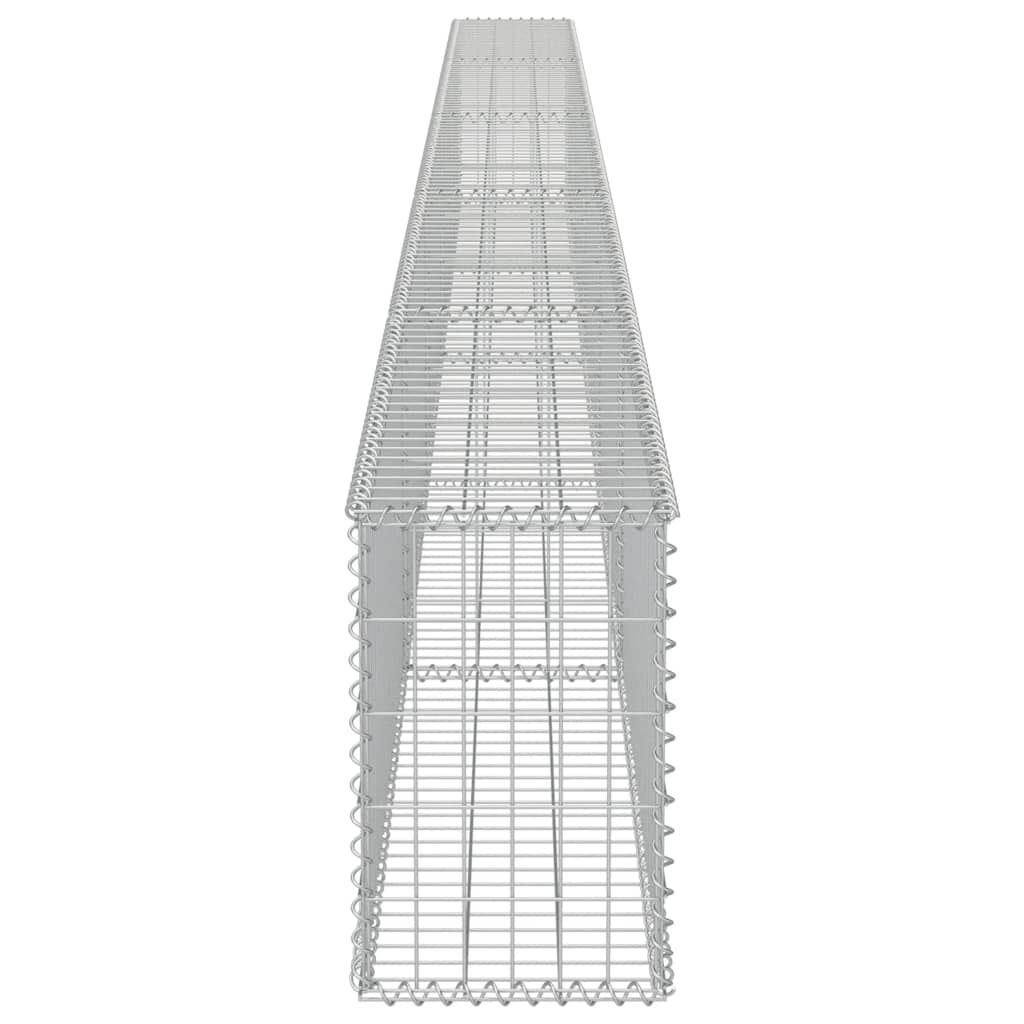 vidaXL Συρματοκιβώτιο Τοίχος 600x30x50 εκ. Γαλβαν.Χάλυβας + Καλύμματα