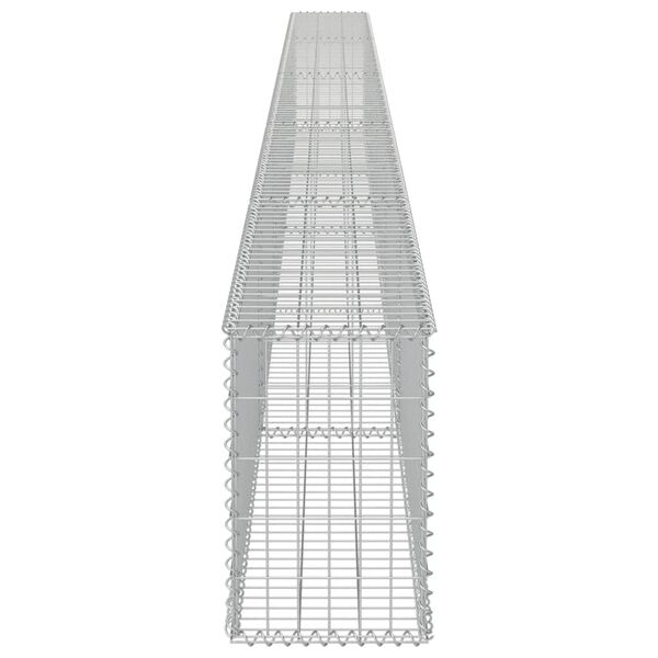 vidaXL Συρματοκιβώτιο Τοίχος 600x30x50 εκ. Γαλβαν.Χάλυβας + Καλύμματα