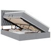 vidaXL Κρεβάτι Αποθήκης Ανοιχτό γκρι 140 x 200 cm Τεχνητό Δέρμα