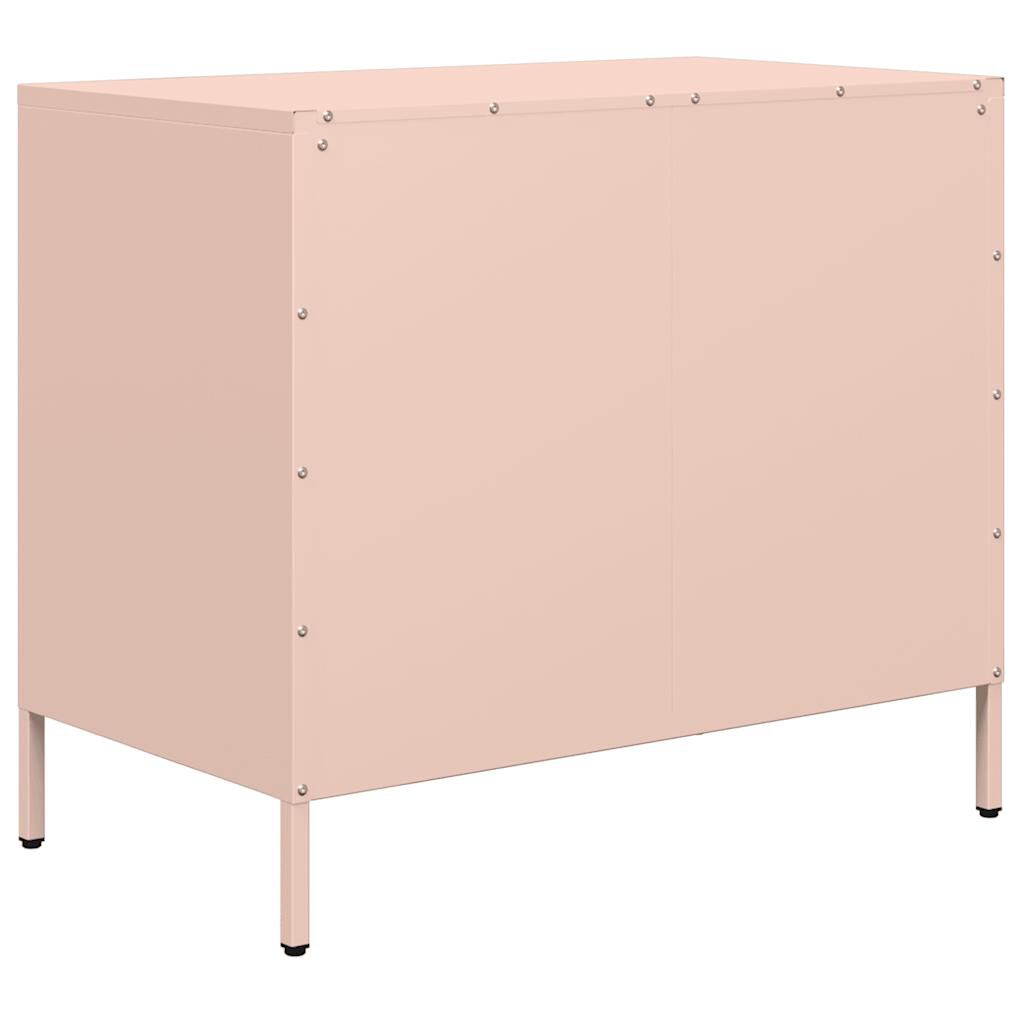 vidaXL Ντουλάπι Ροζ 68x39x58,5 εκ. από Χάλυβα Ψυχρής Έλασης