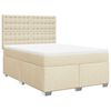 vidaXL &Kappa;&rho;&epsilon;&beta;ά&tau;&iota; Boxspring &mu;&epsilon; &Sigma;&tau;&rho;ώ&mu;&alpha; &Kappa;&rho;&epsilon;&mu; 140x190 &epsilon;&kappa;. &Upsilon;&phi;&alpha;&sigma;&mu;ά&tau;&iota;&nu;&omicron;