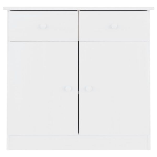 vidaXL Ντουλάπι ALTA Λευκό 77 x 35 x 73 εκ. από Μασίφ Ξύλο Πεύκου