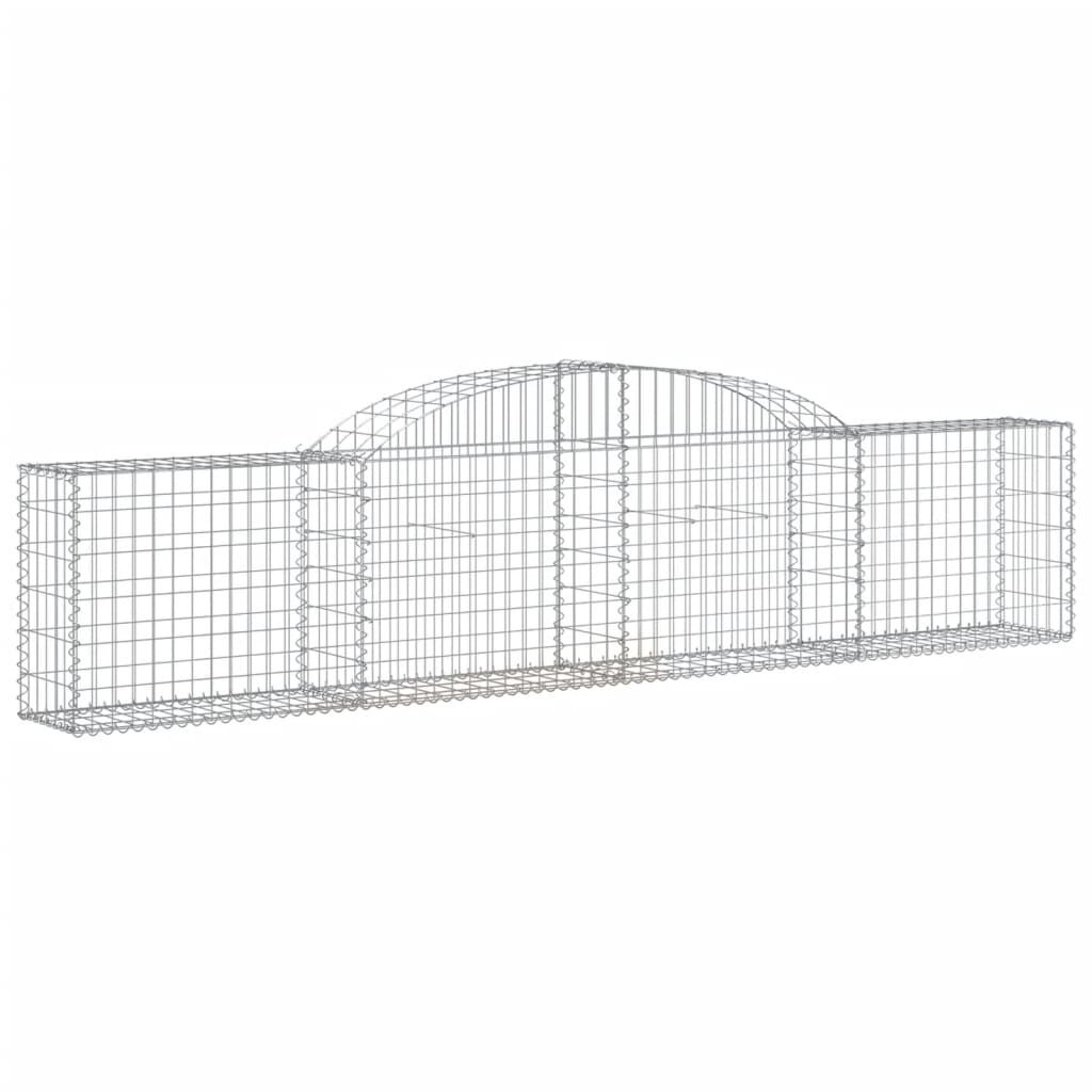 vidaXL Συρματοκιβώτια Τοξωτά 13 τεμ. 300x30x60/80 εκ. Γαλβαν. Ατσάλι