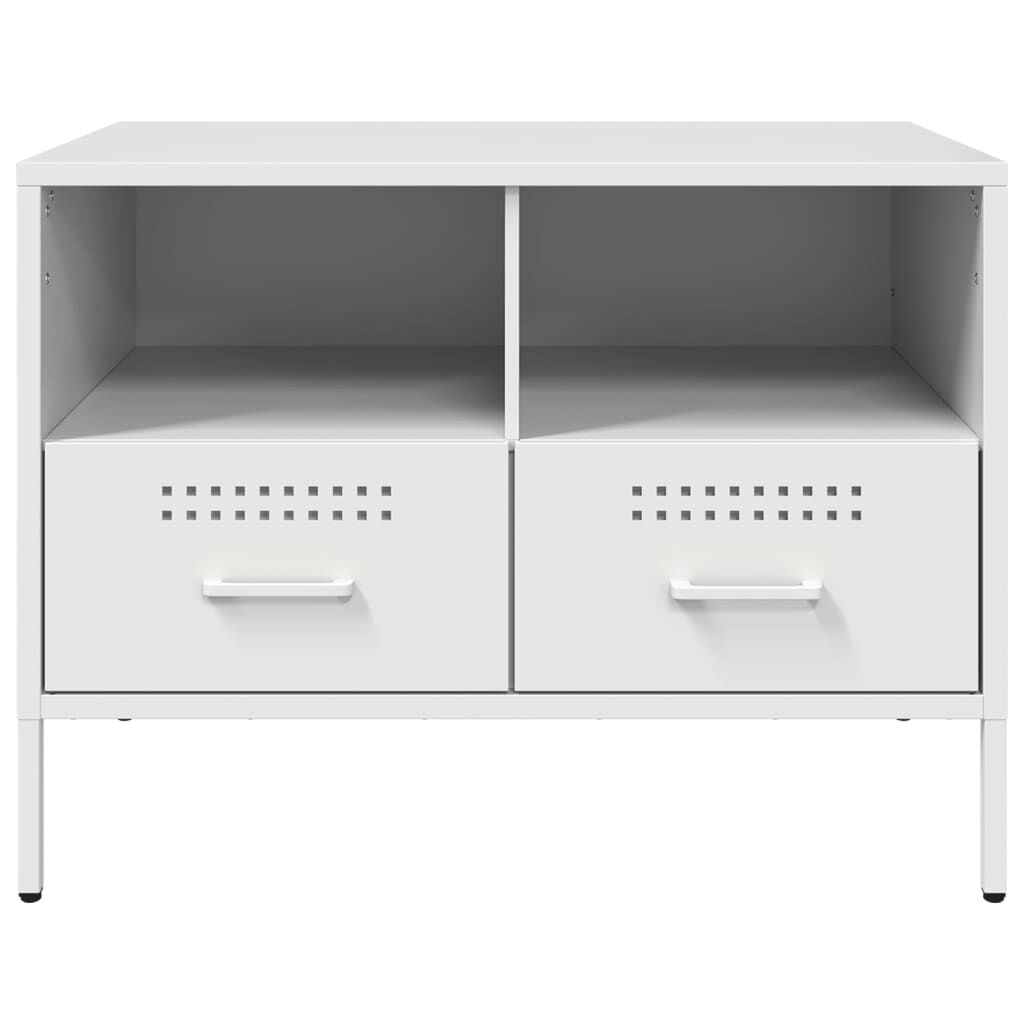 vidaXL Έπιπλα Τηλεόρασης 2 τεμ. Λευκό 68x39x50,5 εκ. από Χάλυβα