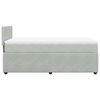vidaXL Κρεβάτι Boxspring με Στρώμα Ανοιχτό Γκρι 90x200 εκ. Βελούδινο