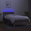 vidaXL &Kappa;&rho;&epsilon;&beta;ά&tau;&iota; Boxspring &mu;&epsilon; &Sigma;&tau;&rho;ώ&mu;&alpha; & LED Taupe 100x200 &epsilon;&kappa;. &Upsilon;&phi;&alpha;&sigma;&mu;ά&tau;&iota;&nu;&omicron;