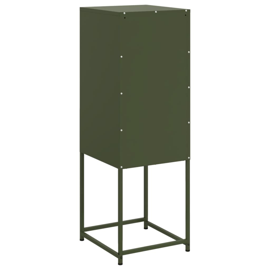 vidaXL Ντουλάπι Πράσινο Λαδί 36x39x107 εκ. από Ατσάλι