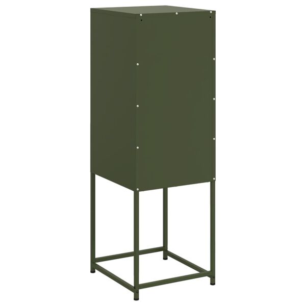 vidaXL Ντουλάπι Πράσινο Λαδί 36x39x107 εκ. από Ατσάλι