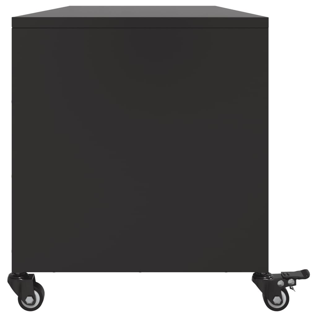 vidaXL Έπιπλο Τηλεόρασης Μαύρο 100,5x39x43,5 εκ. Ατσάλι