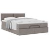 vidaXL Οθωμανικό κρεβάτι με στρώμα Taupe 140x200cm ύφασμα