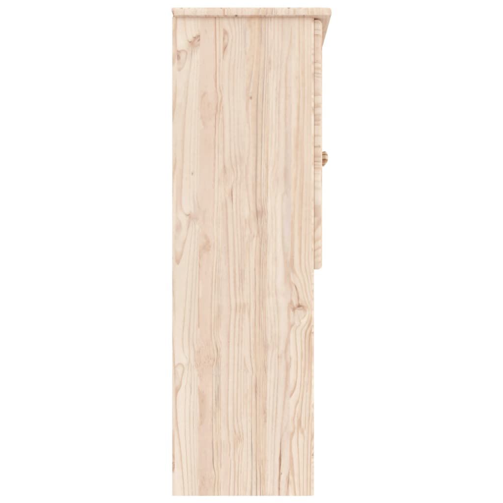 vidaXL Πάνω Ντουλάπι-Βιτρίνα ALTA 77x30x92 εκ. από Μασίφ Ξύλο Πεύκου