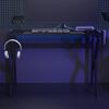 vidaXL Γραφείο Gaming Μαύρο 110 x 60 x 75 εκ. με Πόδια σε Σχήμα Κ