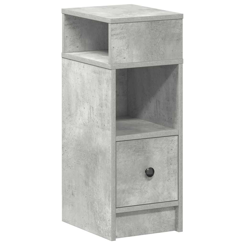 vidaXL Κομοδίνο με συρτάρι Γκρι Σκυροδέματος 25x31x66 εκ.