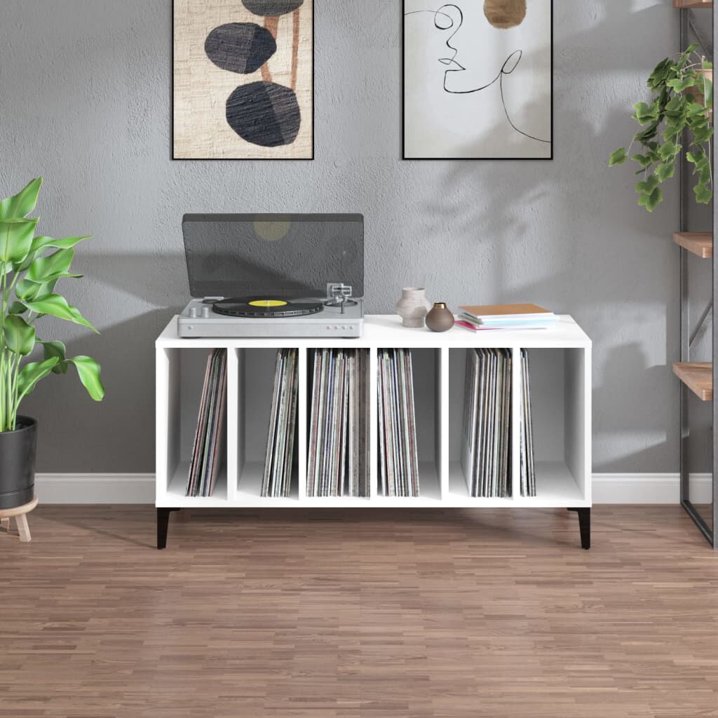 vidaXL Δισκοθήκη Καφέ Δρυς 100 x 38 x 48 εκ. από Επεξεργασμένο Ξύλο