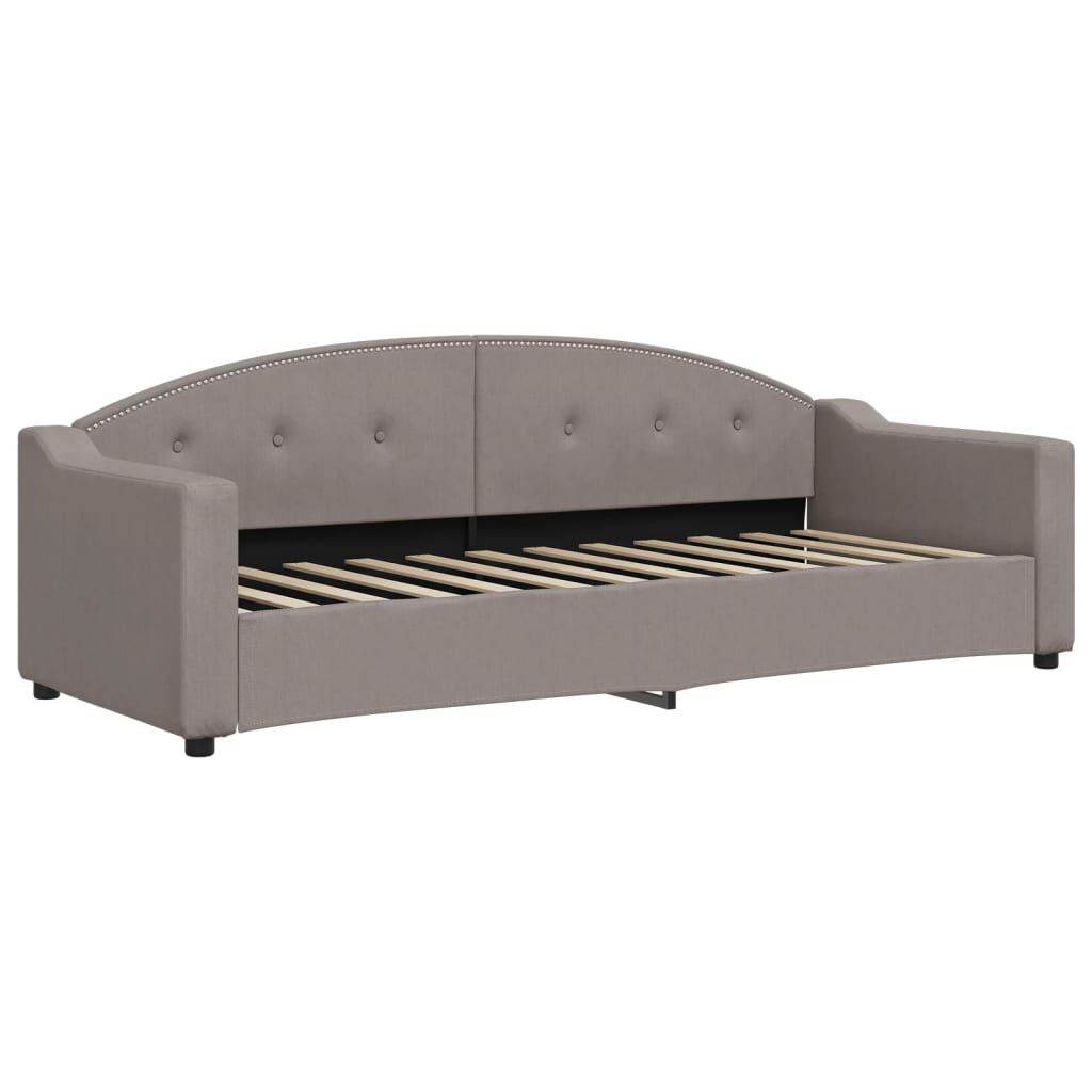 vidaXL Καναπές Κρεβάτι Συρόμενος Taupe 80x200 εκ. Υφασμάτινος Συρτάρια